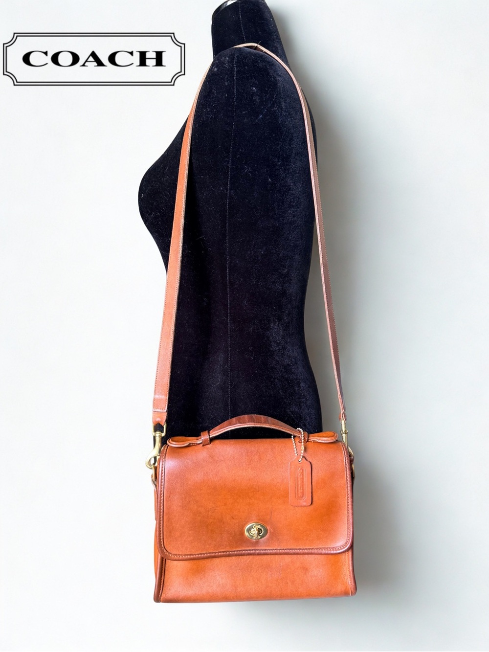 Vintage Coach British Tan Glove Tanned Leather Bag - Style 335 Restored!